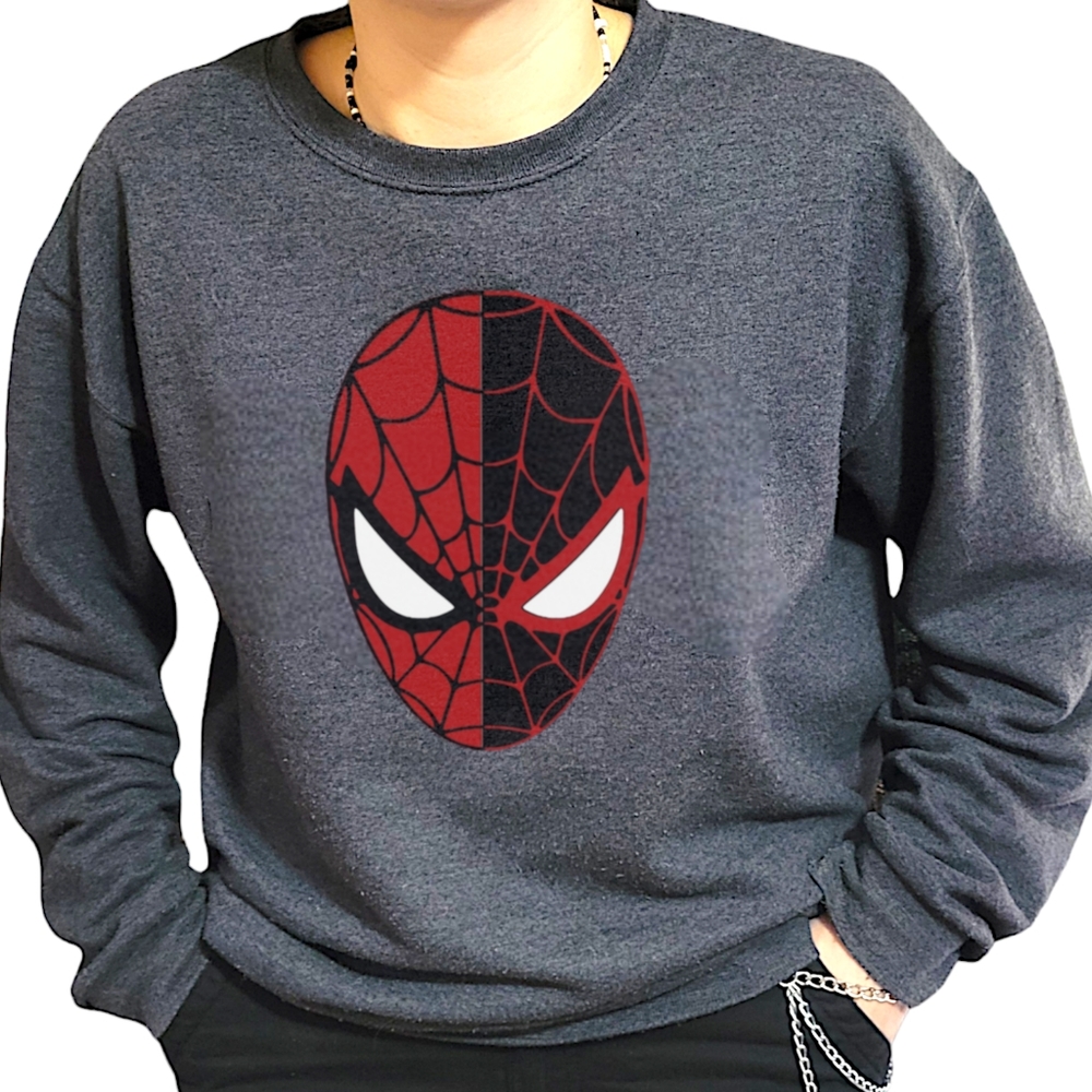 Spiderman Crewneck Sweatshirt | Miles Morales & Peter Parker Marvel Comic Book S